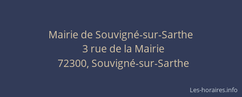 Mairie de Souvign&eacute;-sur-Sarthe