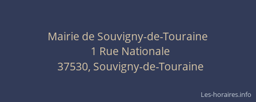 Mairie de Souvigny-de-Touraine