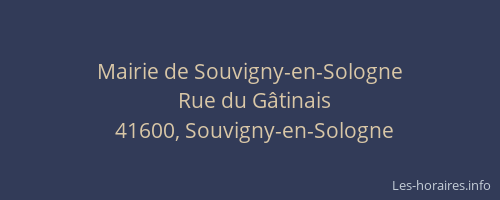 Mairie de Souvigny-en-Sologne