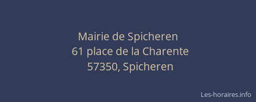 Mairie de Spicheren
