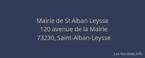 Mairie de St Alban Leysse