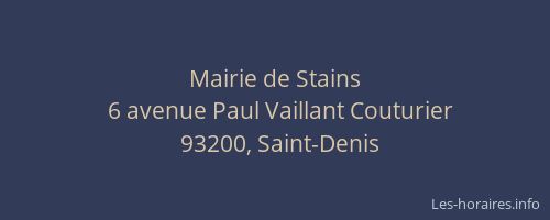 Mairie de Stains