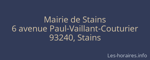 Mairie de Stains