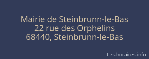 Mairie de Steinbrunn-le-Bas