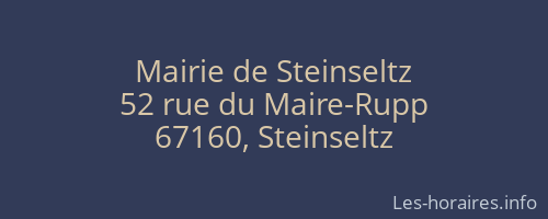Mairie de Steinseltz