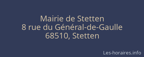 Mairie de Stetten
