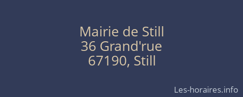 Mairie de Still