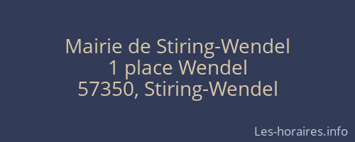 Mairie de Stiring-Wendel