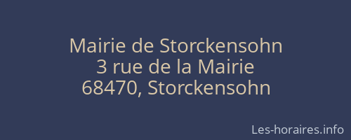 Mairie de Storckensohn