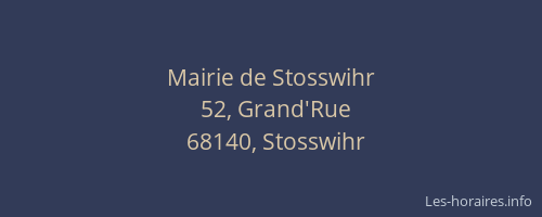 Mairie de Stosswihr
