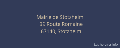 Mairie de Stotzheim
