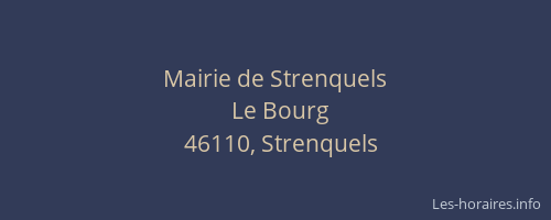 Mairie de Strenquels