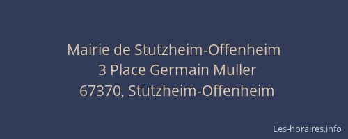 Mairie de Stutzheim-Offenheim