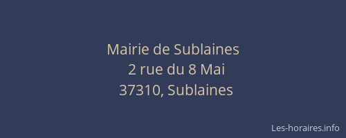 Mairie de Sublaines
