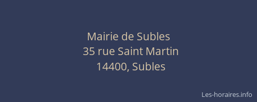 Mairie de Subles