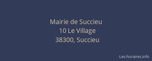 Mairie de Succieu