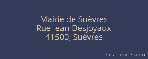 Mairie de Suèvres