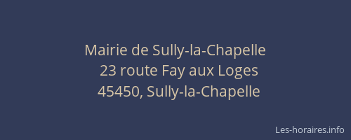 Mairie de Sully-la-Chapelle
