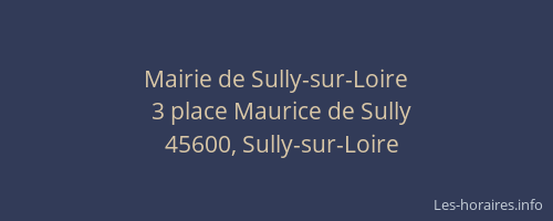 Mairie de Sully-sur-Loire