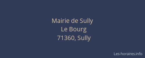 Mairie de Sully