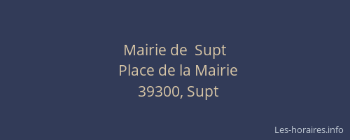Mairie de  Supt