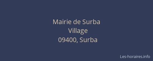 Mairie de Surba