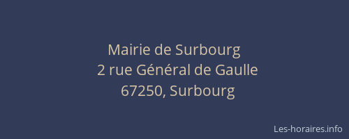 Mairie de Surbourg