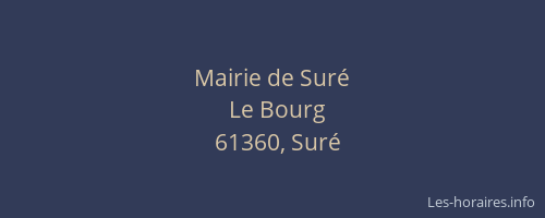 Mairie de Sur&eacute;