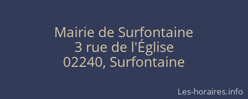 Mairie de Surfontaine