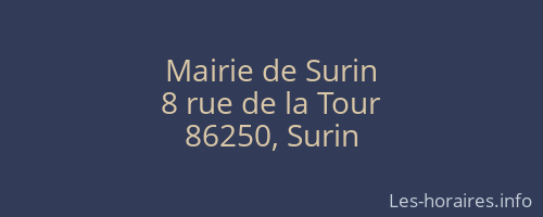 Mairie de Surin