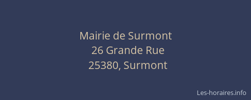Mairie de Surmont