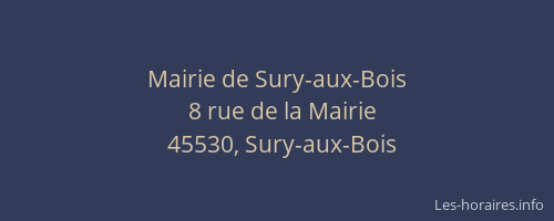 Mairie de Sury-aux-Bois
