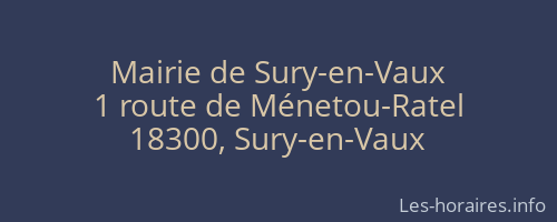 Mairie de Sury-en-Vaux