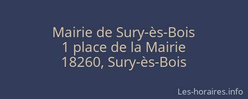 Mairie de Sury-ès-Bois