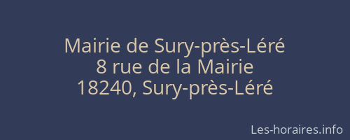 Mairie de Sury-près-Léré