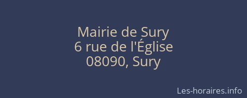 Mairie de Sury