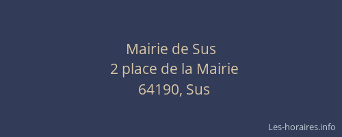 Mairie de Sus
