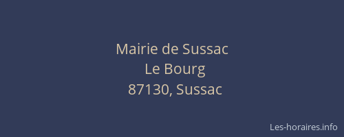 Mairie de Sussac