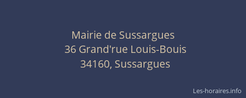Mairie de Sussargues