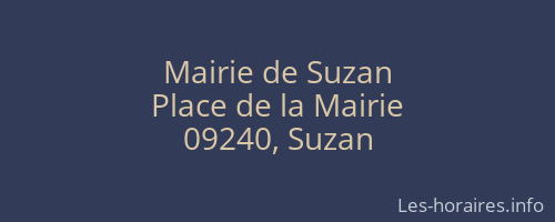 Mairie de Suzan