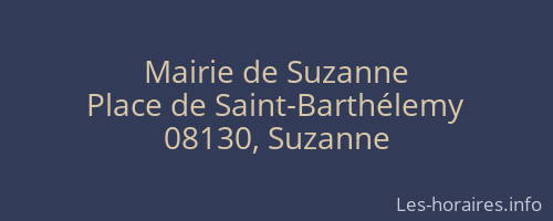 Mairie de Suzanne