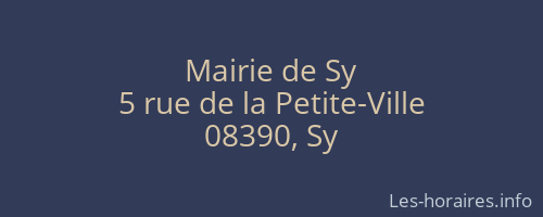 Mairie de Sy