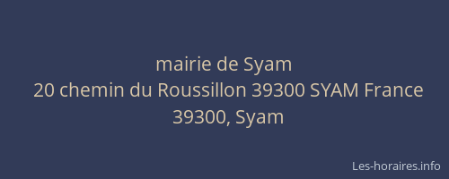 mairie de Syam