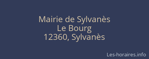 Mairie de Sylvanès