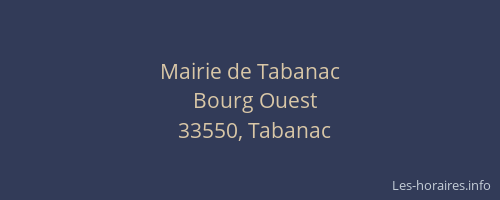 Mairie de Tabanac
