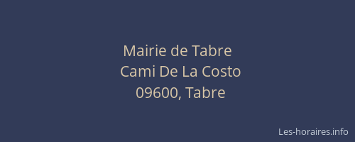 Mairie de Tabre