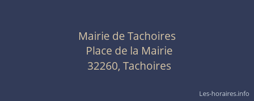 Mairie de Tachoires