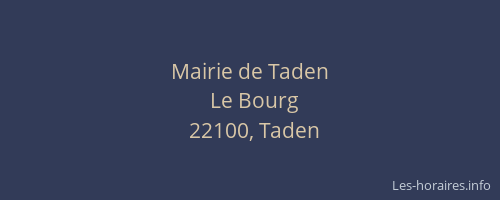 Mairie de Taden