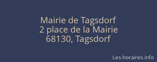 Mairie de Tagsdorf