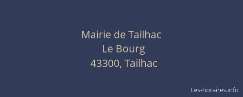 Mairie de Tailhac